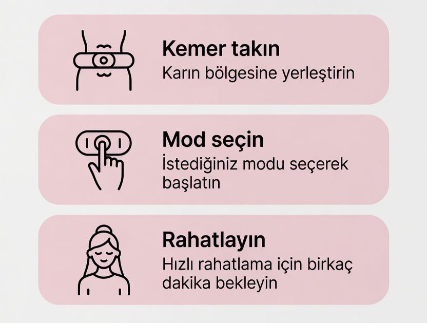 Isıtmalı Şarjlı – Regl Kemeri Masaj Aleti